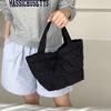 Love Quilted Vegetable Basket Bag Women's High-end 2024 New Casual Korean Style Sweet Nylon Handbag