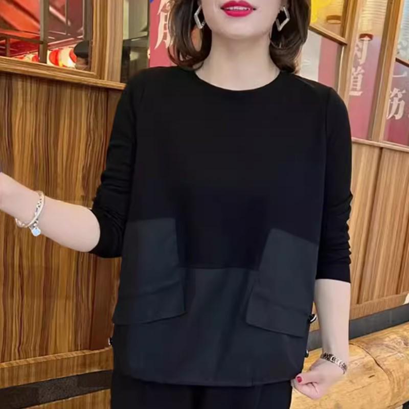 2024 Trendy Long-Sleeved Blouse for Middle-Aged Women - Spring & Autumn Style