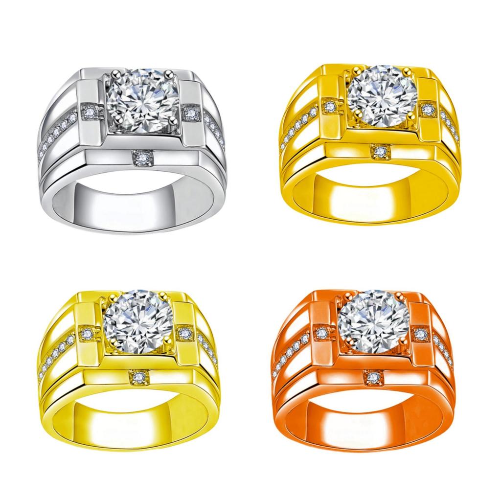 Men’s Fashion Statement Ring - Domineering Diamond Engagement Band