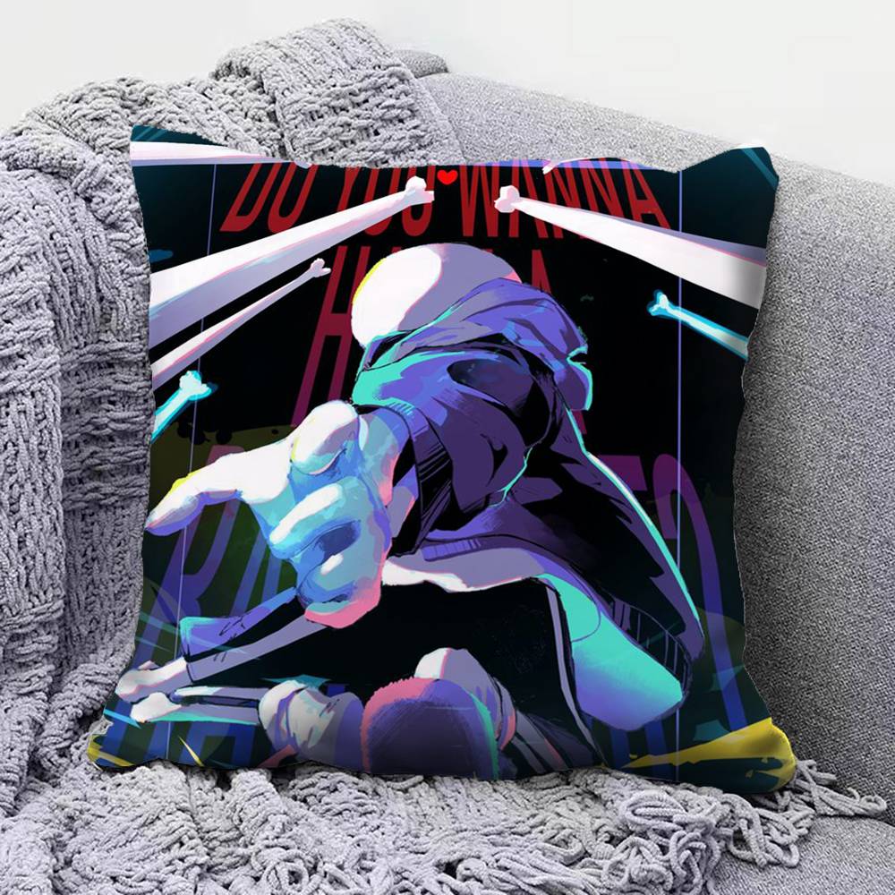 Classic Sans Undertale Game Cool Pillow Covers Home Sofa Cushion Covers and Aecorative Custom