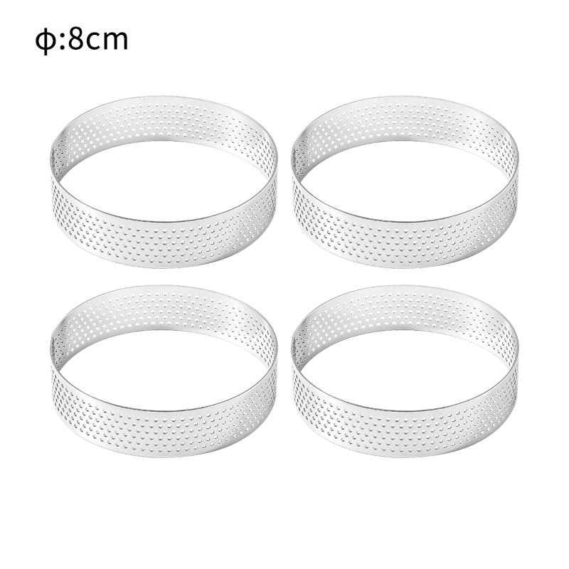 FAIS DU Perforated Round Tart Ring Stainless Steel Fruit Pie Tartlet Mold for Baking DIY Dessert Cake Mousse Molds Kitchen Tools