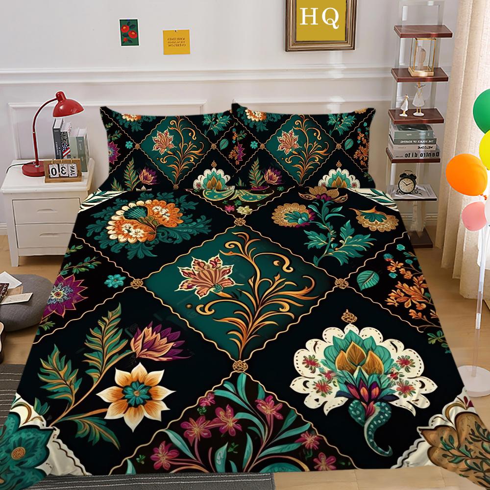 Casa Biancheria da letto 3D Stampa Paisley di alta qualità Donna Misura King Decorazione Camera da letto Set Copripiumino Copriletto