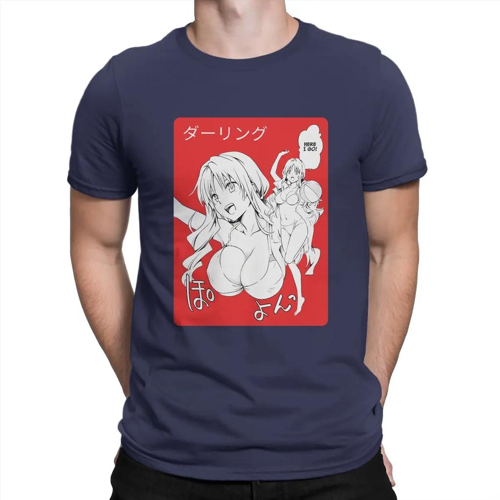 Darling In The Franxx Anime Creative TShirt for Men Zero Two Round Collar Basic T Shirt Personalize Gift Clothes Tops