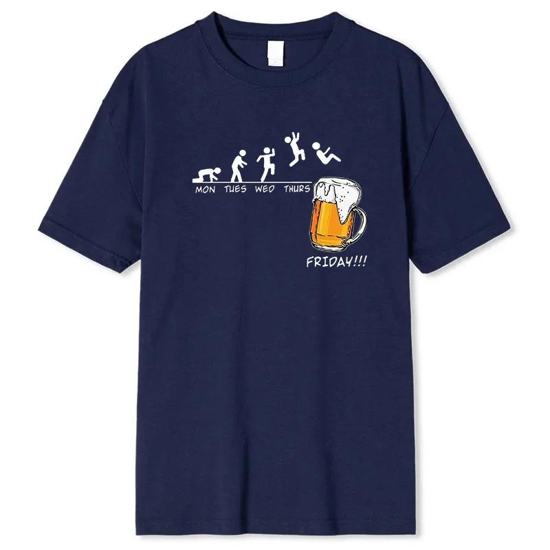 

Мужские брендовые футболки Friday Beer Print с забавной графикой в стиле хип-хоп, летние мужские футболки, уличная одежда, хлопковая футболка Harajuku с коротким рукавом XL