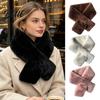 Winter Warm Scarf Women Imitation Mink Fur Scarf Thickened Soft Plush Neck Warmer Cold Weather Elegant Shawl Wrap Accessory for Versatile Fashion