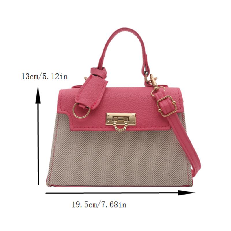 High Quality Retro Versatile Women'S Shoulder Tote Bag Color-Blocked Crossbody Bag Fashion Handbag Commuter Bag Girl Purse Gifts