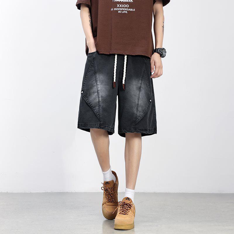 Plus Size Retro Men's Denim Shorts - Summer 2026 Edition