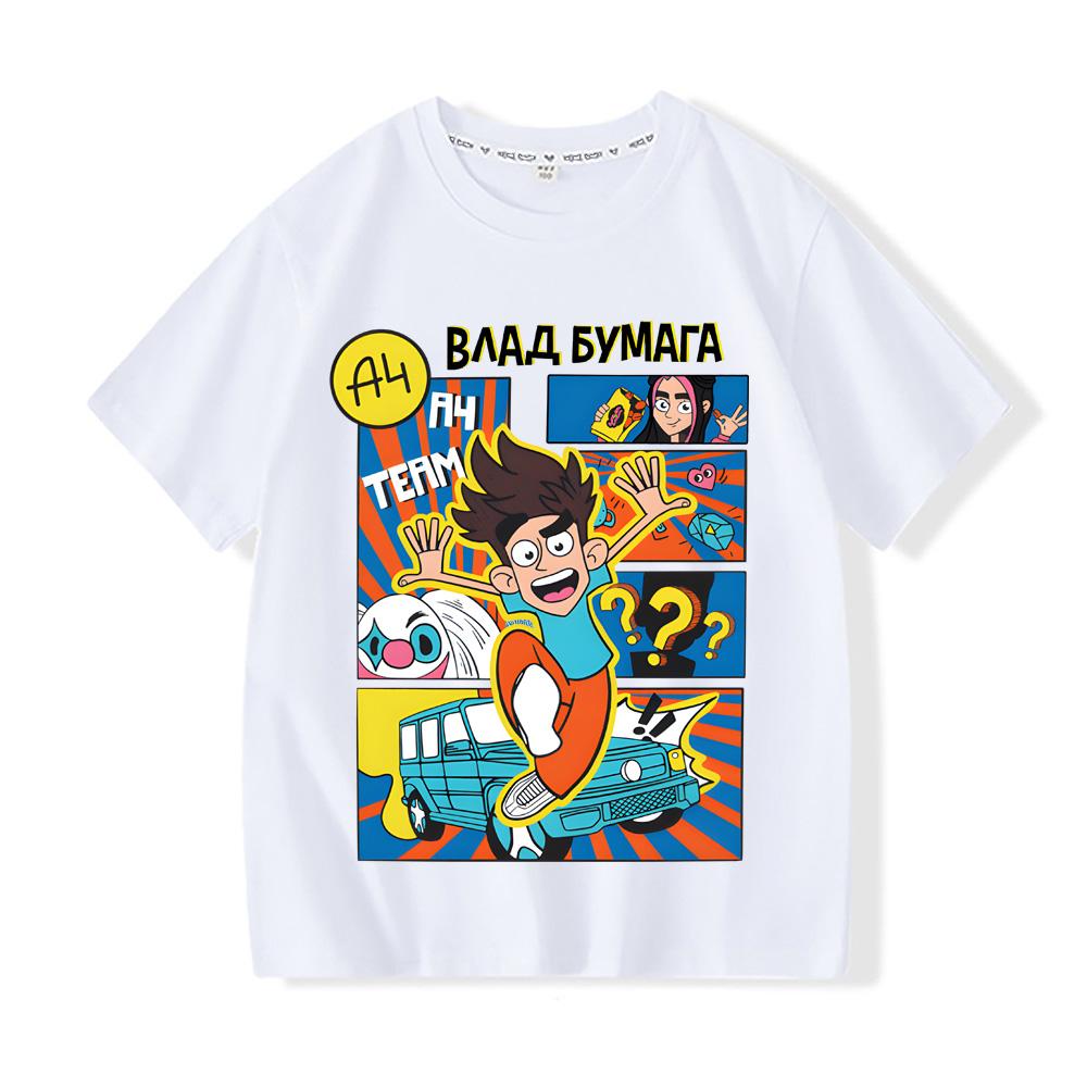 Kids Clothes A4 T-shirt Short Sleeve Tops Girls Boys Tshirt Y2k Tees A4 Summer Anime Tees Tops