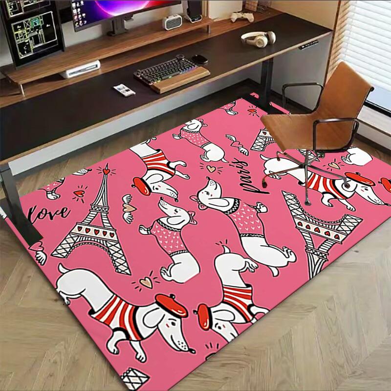 1PC Dogs Love Extra Large Non-Slip Floor Carpet, Office, Family, Bedroom, Studio - Large Area RugJ0364