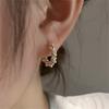 925 Sterling Silver Korean Light Luxury Pearl Hoop Earrings for Women Temperament Wedding Party Jewelry Accessories