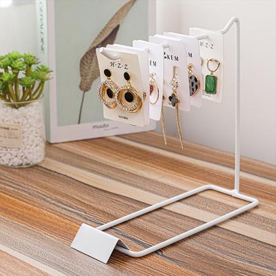 Creative Metal Storage Rack Desktop Earring Display Shelf Hair Band Key Holder Jewelry Storage Organizer Photo Hangable Stand
