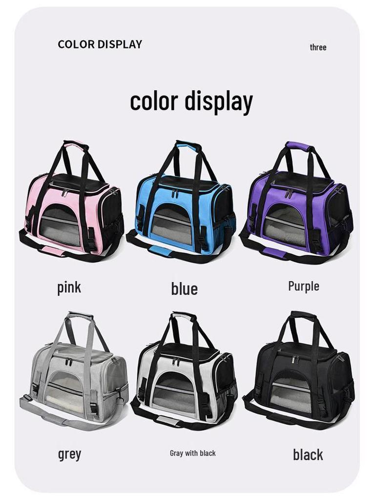 Portable Foldable Pet Crossbody Bag - Breathable Handbag for Cats & Dogs
