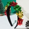 Pull Bows Merry Christmas Headband Shiny Xmas Star Ribbon Hairband Wrap Bow Hair Hoop  New Year