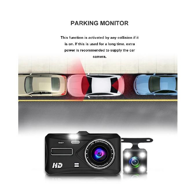 Dashcam 24H Touch Night Vision FULL HD 1080P Front And Rear Camera 4.0 Inch CAR DVR Mirror Digital Video Recorder Dvr Black Box