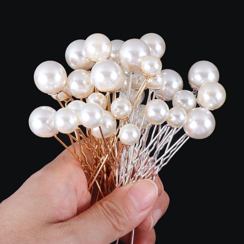 Hairstyle Design Tools Accessories Pearl Hair Pins Headwear Pearl Hair Stick U Shape Hair Clip