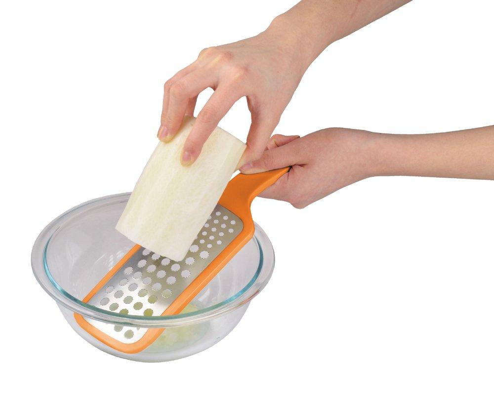 Pearl Metal Beloved Tools Etched Radish Orange Grater, C-8412