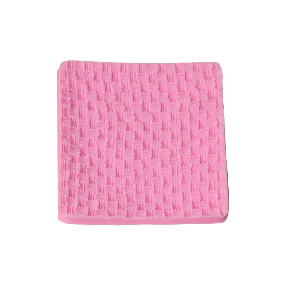 4PCS Silicone Fondant Impression Mat Knitted Texture Knitting Texture Mold Cupcake Decorating