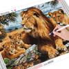 5D-Diamantgemälde zum Selbermachen, Löwe und Tiger, Diamant-Stickerei, komplettes Set, Kreuzstich-Set, Heimdekoration, Geschenke