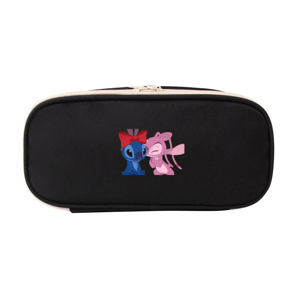 Stitch Colorful Pencil Case Canvas Storage Bag For Elementary School Students