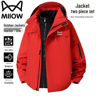 Mao Ren Men's 3-in-1 Windproof Waterproof Fleece Jacket