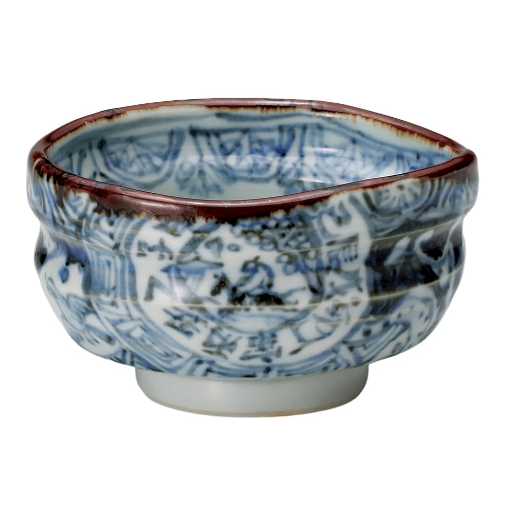 Matcha Shozui Fukura Mino Made in Japan Ale-net Bowl, Bowl, Porcelain, Ware,
