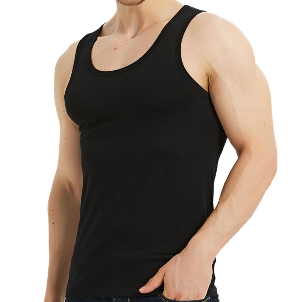 Buy Solid Color Sleveless Tank Tops Men 