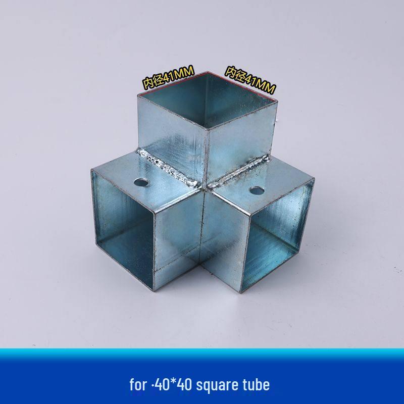 Wrought Iron Galvanized Steel Tube Corner Connectors – No-Weld Angle, Two-Way & Three-Way