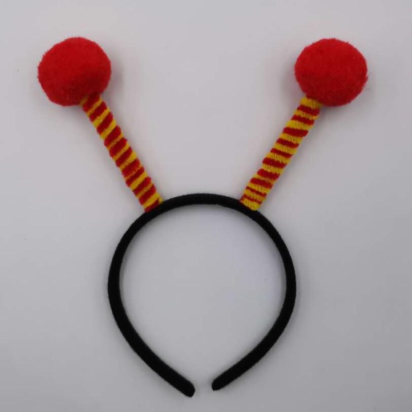 Bee Headband with Fluffy Ball Antennae for Kids & Adults