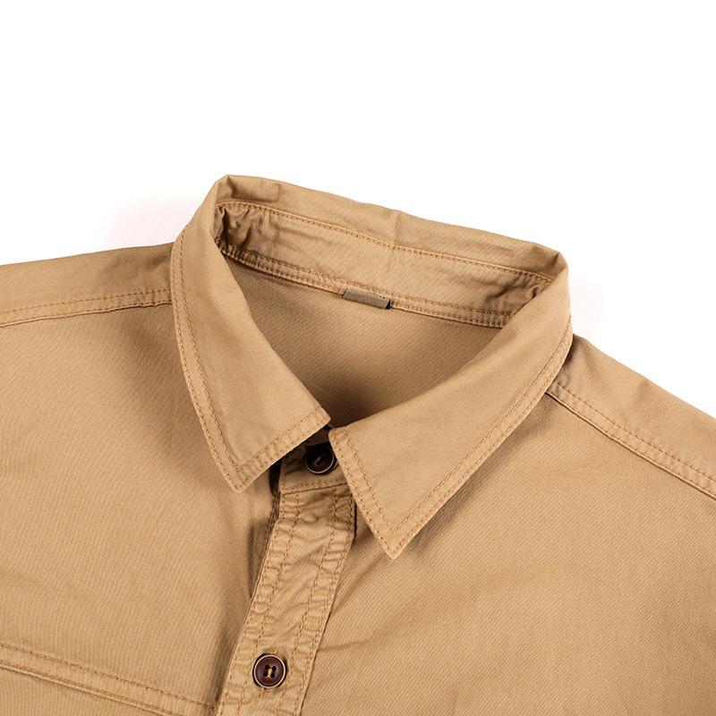 Spring and Autumn Men's New Loose All-match Multi-pocket Shirt Jacket