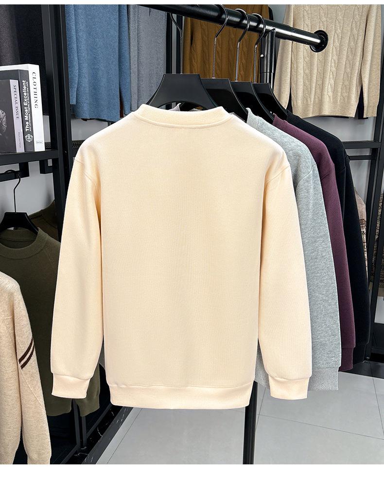 Men's Autumn 2025 Long-Staple Cotton Drop Shoulder Hoodie - Trendy Loose Fit, Long Sleeve