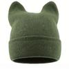 Warm Knitted Hat Cute Pullover Hat Cute Cat Ears Beanie Hats  Winter Autumn