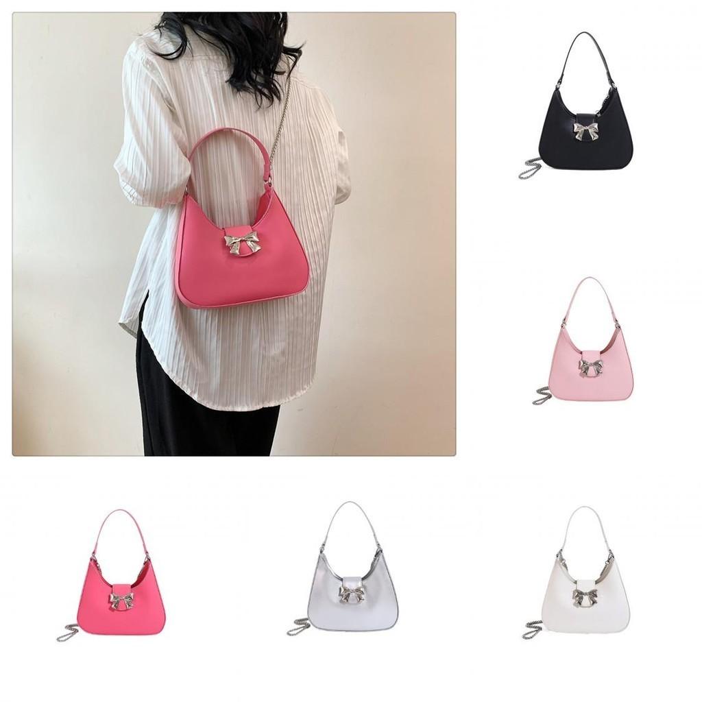 2024 Summer New Candy Color Butterfly Bow Armpit Bag Sweet And Fresh Style