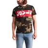 Levis Color Block Letter Print Comfortable Short Sleeve T-Shirt Men Tops Camouflage 69846-0001