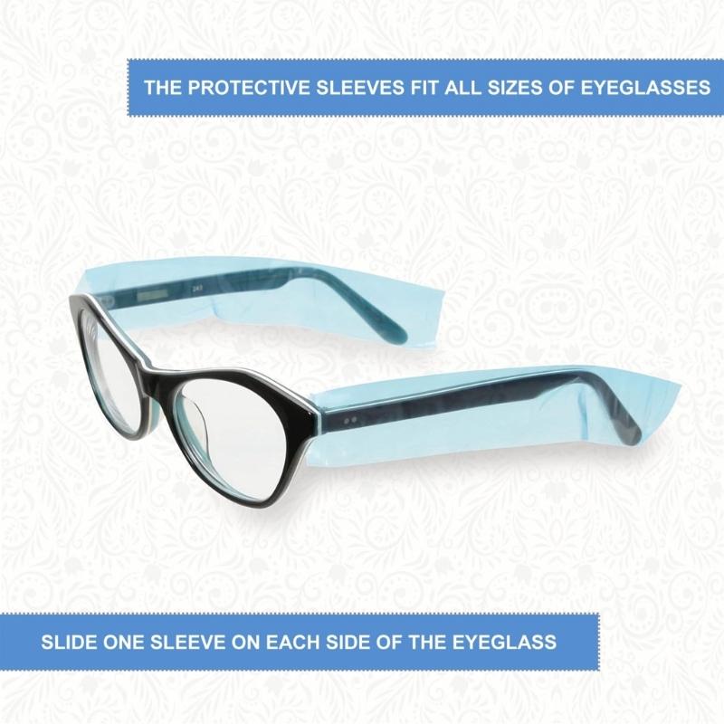 200pcs Plastic Eyewear Frame Guards Heat Resistant Protectors for Hair Coloring Treatments Protection