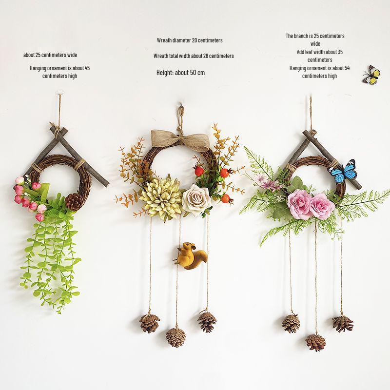 Artificial Flower Wreath for Wall, Door, and Indoor Decor - Creative Home Ornament for Living Room and Bedroom