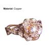 Women Ring Rose Rhinestones Jewelry Lightweight Fashion Appearance Finger Ring for Wedding