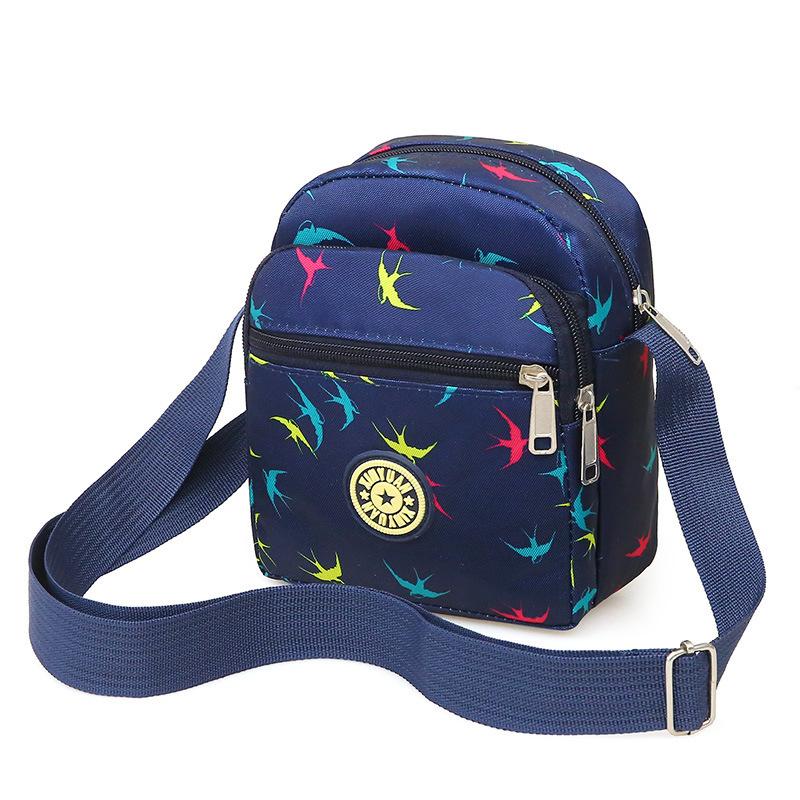 Wholesale New Flower Cloth Bag Oblique Span Bag Middle-aged and Elderly Bag Stall Night Market Oxford Cloth Shoulder Bag Women's Bag Canvas Bag