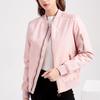 Bomber Jacket Women Thin Casual Zipper Long Sleeves Side Pockets Autumn Spring Outer Wear