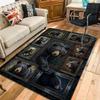 Black Bear Collection Pattern Rug Floor Mat for Living Room or Bedroom Soft and Comfortable Carpet a Gift for Birthday and Holiday.