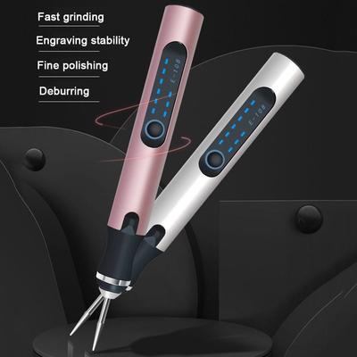3 Speed Regulation Engraving Pen Set Fine Carving Rechargeable Electric Polishing Pen Portable Low Noise Small Electric Grinder