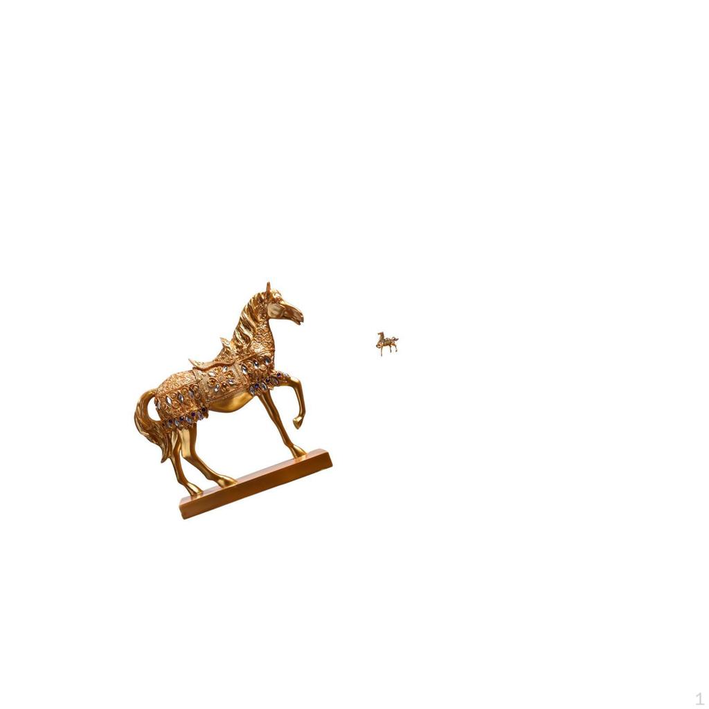 Elegant Resin Horse Sculpture Figurine Vintage Animal Statue Ornament for Home Office Desk Bedroom