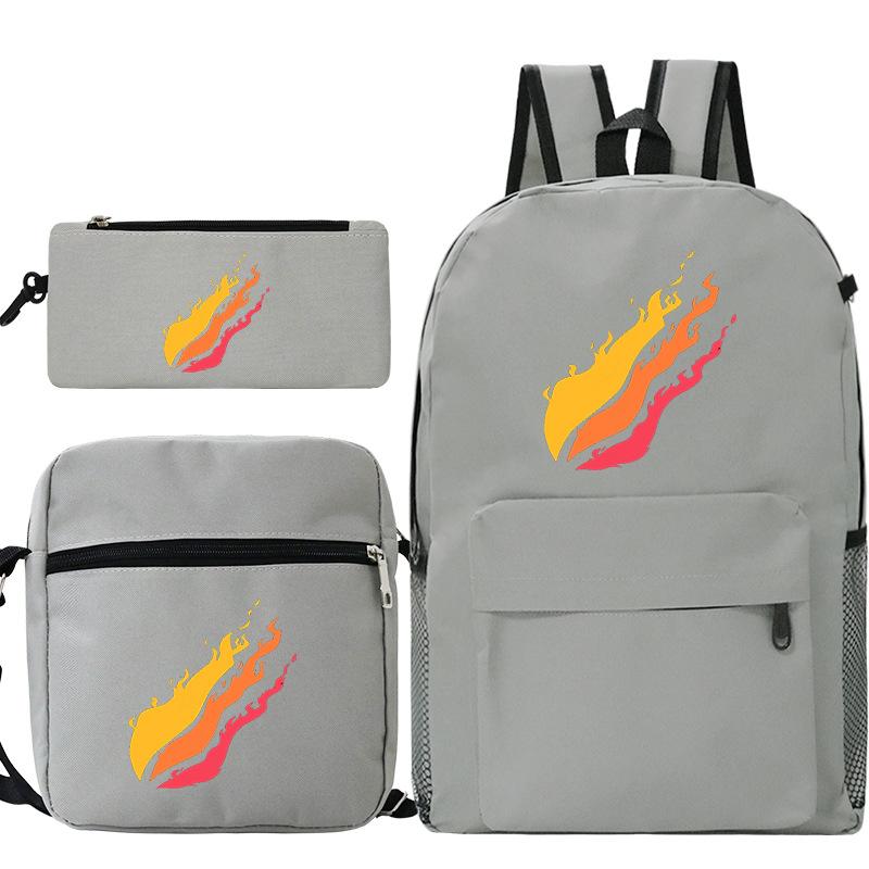 Backpack Casual Student Schoolbag Small Shoulder Bag Pencil Bag Three-piece Set
