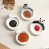 Irregular Shaped Ceramic Seasoning Dish Cute Polar Bear Penguin Dip Dish Seasoning Tool Cartoon Ceramic Snack Dish Distributor