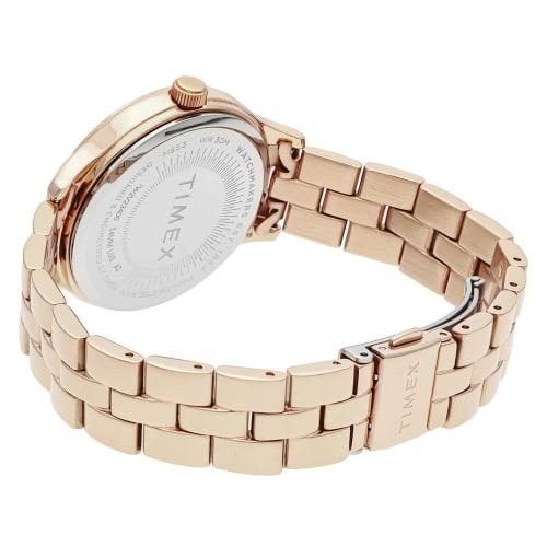 TIMEX Peyton Watch, 35.5mm, Women's, Pink Dial, Brass, Mineral Glass, Quartz Movement, America Watch TW2V23400