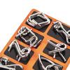 8Pcs/Set Metal Wire Puzzle Montessori Educational Carbon Steel IQ Mind Brain Teaser Stress Reliever Toys for Children