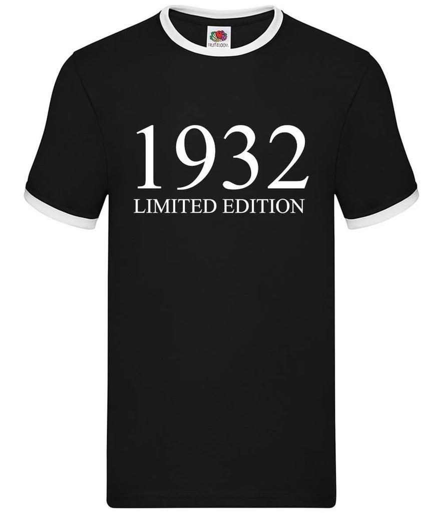 1932 Limited Edition - Mens Ringer - Birthday Present 92nd 92 Gift Age