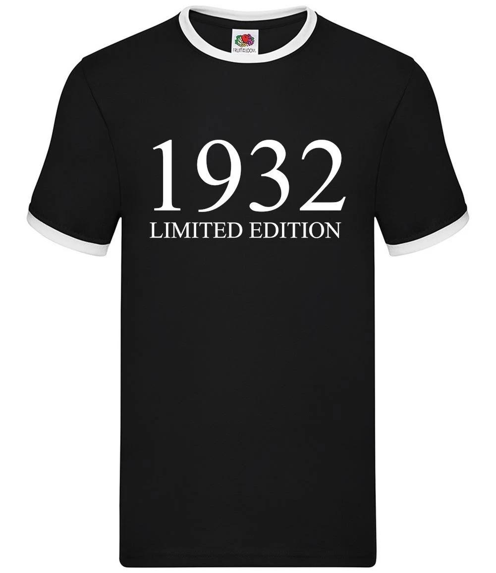 1932 Limited Edition - Mens Ringer - Birthday Present 92nd 92 Gift Age XXL