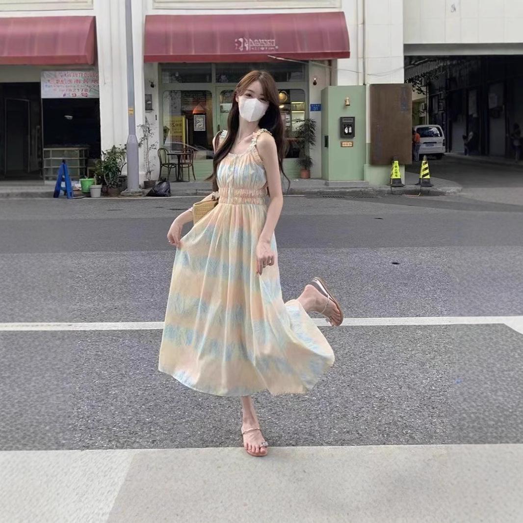 

Летнее повседневное платье-сарафан свободного кроя для женщин, Франция, 2024 Extra Large