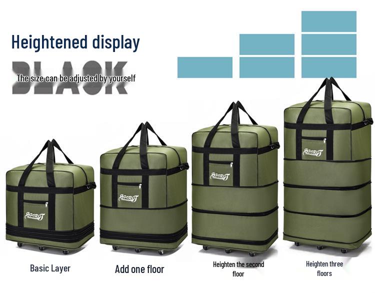 Universal Expandable Wheeled Luggage: Extra-Large Capacity Travel & Study Abroad Bag