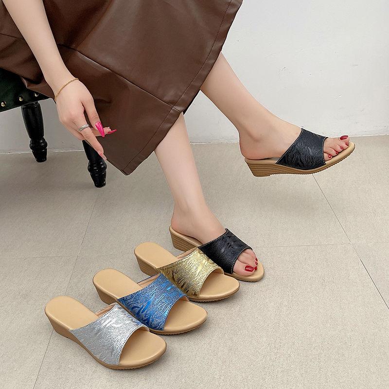 Summer New Fashionable Flat Slippers for Outerwear Comfortable Plus Size Non Slip Sandals